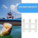 3 Tubes Outdoor Boat Rod Holder Nylon Plastic Fishing Pole Support Bracket A