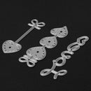 3pcs Love Lines Dies Stencil Craft Embossing Cut Die For DIY Scrapbooking