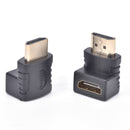 2x HDMI 90 Degree Elbow Connector Male to Female Wall-mounted TV HDMI Adapter^LJ