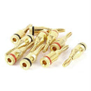10 x Black Red Drain 4 mm banana plug, high speaker audio video cable X2H8
