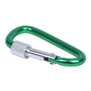 Green Pear Shape Screw Locking Carabiner Camping L8Q4