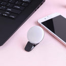 Mini Q Selfie Ring Light Flash LED USB Clip Mobile Phone Fill Lamp (Black) A