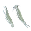 50Pcs 0.6g Luminous Shrimp Fishing Lures Soft PVC Green Shrimp Artificial B BX