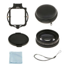 Close-up HD 16X Macro Lens Filter Set w/ Lens Cap Adapter for Gopro Hero 3