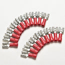 New 20 RED Female Insulated Spade Wire Connector Crimp Terminal 18-22AWG  JR