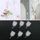 6PCS Bathroom Door Hooks Wall Hanger Hats Bag Key Adhesive Plastic Coat Ho FT