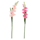 2x Artificial Gladioli Stem Silk Tropical Flower Gladiolus Home Office Decor