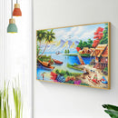 Beach 5D DIY Full Round Diamond Painting Rhinestone Manual Handworks (B204)