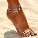 Starfish Turtle Anklet Multilayer Charm Beads Sea Handmade Boho Anklet Foot