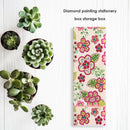 DIY Flower Special Shaped Diamond Painting 2 Grids Pencil Case Storage Box