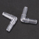 10pcs 4mm Connection Diameter Plastic Aquarium Bent Air Hose Clear E7C7