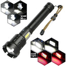 Super Bright XHP90 LED Flashlight 26650 USB Rechargeable Zoom Torch Light Hn