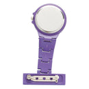 Purple Quartz Movement Nurse Brooch Fob Tunic Pocket Pendant Watch