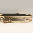 Mirror Tray, Vanity Tray with Eight Corner Metal for Dresser Bathroom Bedroom