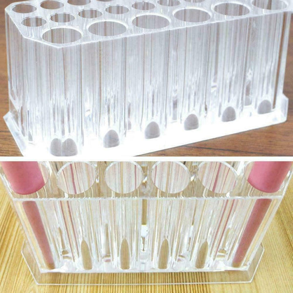 26 Holes Acrylic Clear Cosmetic Makeup Brush Holder Home Women For Daily Us C0E5