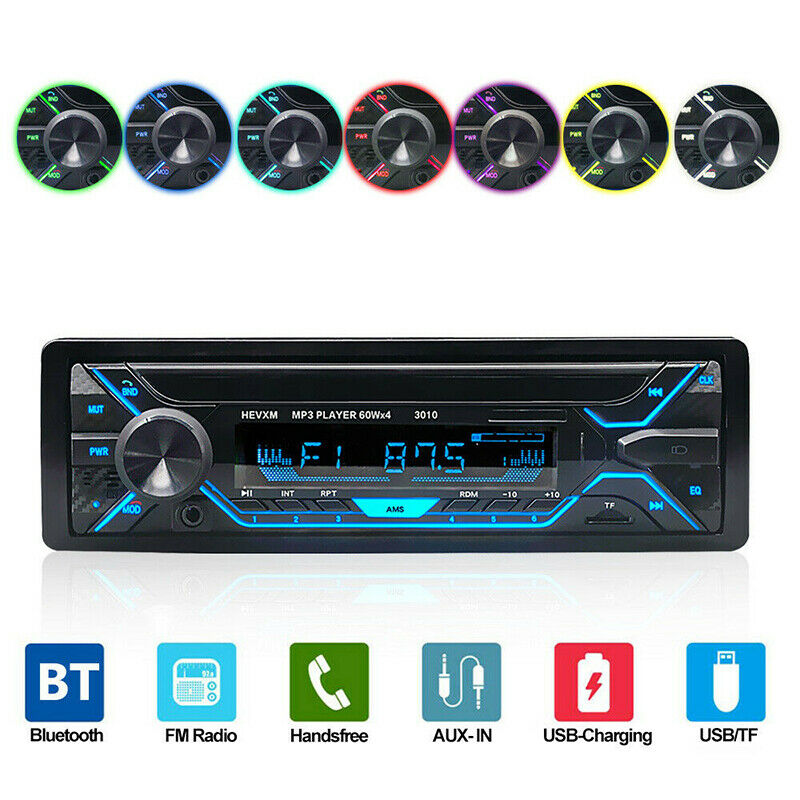 Car Stereo MP3 Player Bluetooth AUX USB TF FM Radio Audio In-dash Handsfree BSE