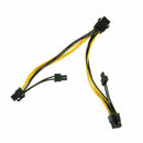 PCI-E 6-pin to 2x 6+2-pin (6-pin/8-pin) Power Splitter Extension Cable Express ^