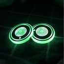 1pair Battery Powered LED Car Lights 7 Colors Changing Universal Cup Holder
