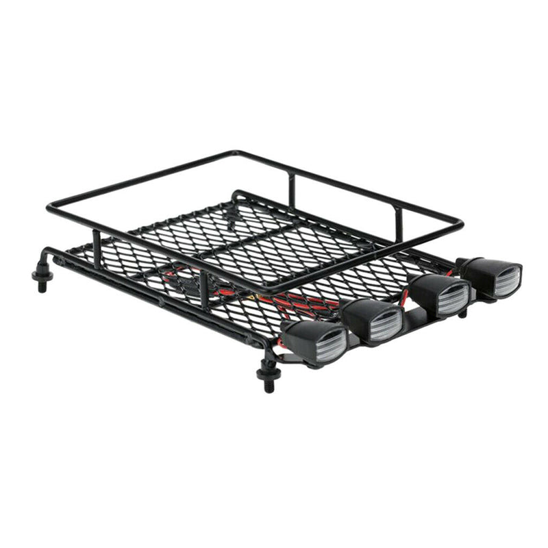 RC Off-road Truck Roof Rack w/ 4 LED Light for 1/10 1/8 Redcat HSP RC4WD D90