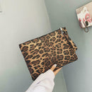 Leopard Print Wristlet Clutch Women Wallet Leather Coin Purse (Light Brown) SN9F