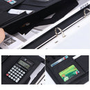 8 Packets File Folder A4 PU Ring Binder Display Book Folders With Calculato