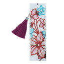 DIY Flower Special Shaped Diamond Painting Leather Tassel Bookmark Crafts
