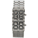 Blue Led Digital Lava Iron Style Metal Sports Watch