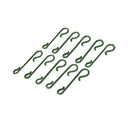 10X Small Green Christmas Ornament Tree Hook Decoration Hanger Wire LEPLES