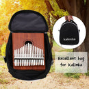 Kalimba Thumb Piano 17 Keys With Mahogany Wooden With Bag, Hammer And Music