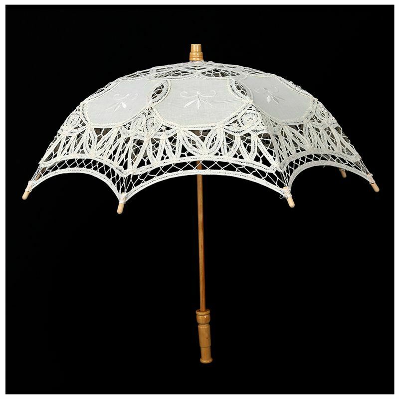 Victorian umbrella umbrella lace wedding bride umbrella Ivory 30x51cm G1B5