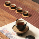 6pcs/lot Creative drink Coasters set for kungfu tea accessories round table S9W1