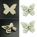 50 pcs Wooden Butterflies Shape Craft Embellishments Scrapbook Wood Arts Us S8M5