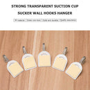 6pcs U-shaped Plastic Suction Cup Sucker Wall Sticky Hooks Clothing Hanger