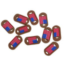 10pcs US Flag Pattern Polymer Clay Beads Spacer Beads DIY Jewelry Craft