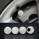 4pcs Universal Car Rhinestone Tire Valve Cap Diamond Shining Air Cap Accessories