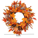 Maple Leaf Pumpkin Berry Wreath Halloween & Christmas Door Home Decor 45Cm