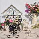 European-Style Retro Heart-Shaped Wedding Candlestick Decor Ornaments White