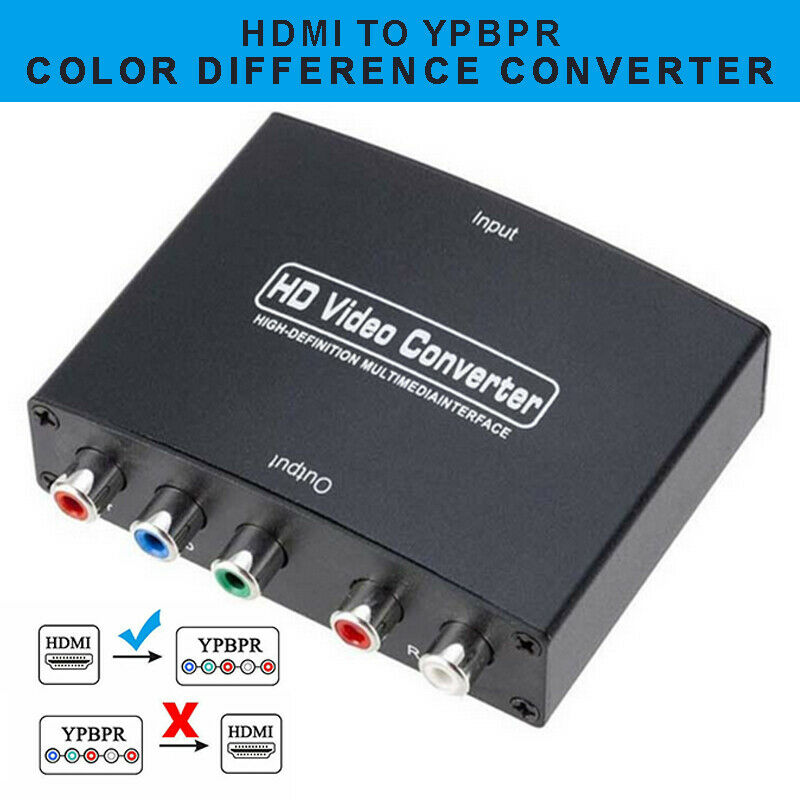 1080P HD HDMI to 5RCA RGB Component YPbPr Video + R/L Audio Converter Adapter