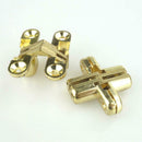 Folding Flush Mounted Table Hinge Polished Brass Cabinet Furniture