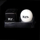 Round Square Ceramic Mr.and Mrs.Salt Pepper Shakers Canister Set Wedding Gi P9O2