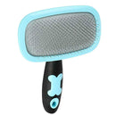 Pet Dog Hair Grooming Brush Massage Comb Hair Removal Beauty Tool (Blue) A