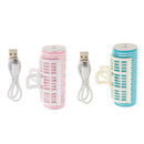 USB Pink Rech argeable Double-deck Roller Hair Curler Clip Home Salon Clamp Pink
