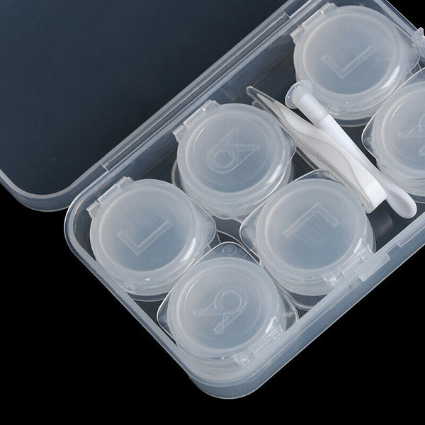 3 Pairs Contact Lens Case Myopia Glasses Mate Box Cosmetic Contact Storage B Hn