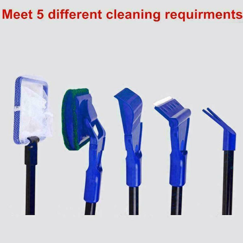 5x Aquarium Cleaning Tools Fish Tank Gravel Rake Fish Set Net Tool Cleaner W8L5