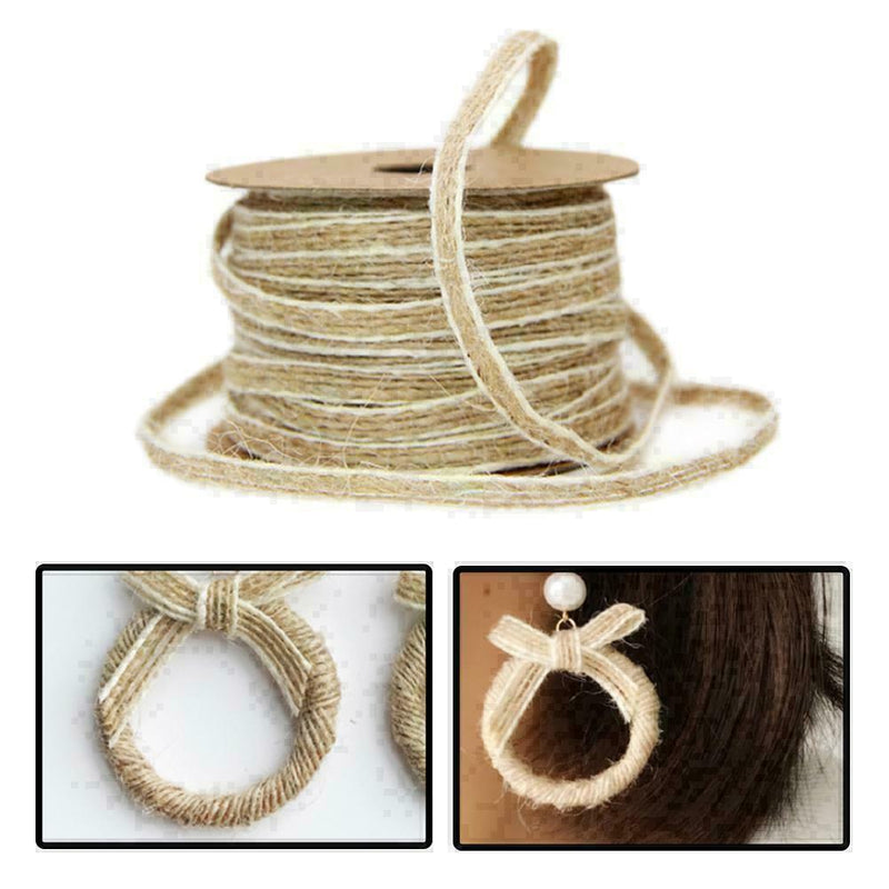 1 Roll Natural Jute Burlap Ribbon Lace Trims Tape Wedding Decor New X0V0 G6 R2M1