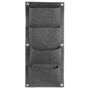 4 Pockets Planting Bag Vertical Garden Hanging Wall Green Seedling Planter