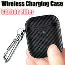 Black Carbon Fiber Soft Case For AirPods 2nd Generation 2019 Wireless Chargin uW