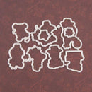 Bear Flower Seal Stamp Cutting Dies Stencil Set DIY Scrapbooking Embossing