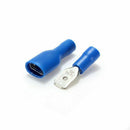 100pcs Fully Female&Male Spade Terminals Crimp Connector Blue 16-14AWG
