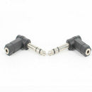 90 Degrees 6.5mm 1/4"Male plug to 3.5mm 1/8"Female Jack Stereo  Audio Adapte_kz
